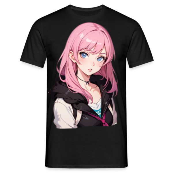 Pink haired Waifu Men's T-Shirt - Image 2