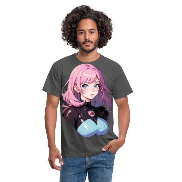 Pink Superhero Waifu Men's T-Shirt - Image 3