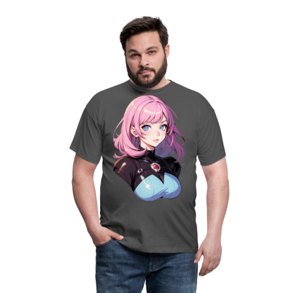 Pink Superhero Waifu Men's T-Shirt - Image 4